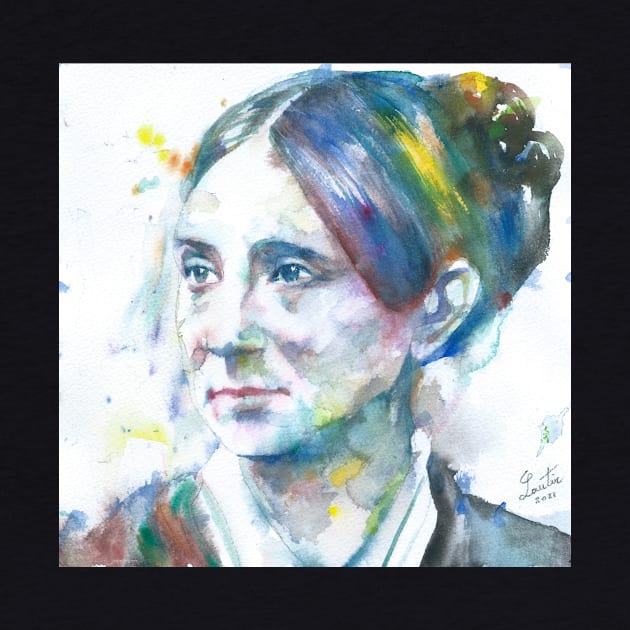 DOROTHEA DIX watercolor portrait by lautir